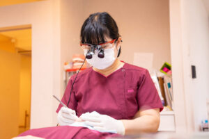 治療の様子　大阪市城東区　しぎの歯科